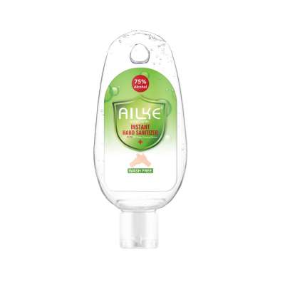 AILKE 80ml portable wash free skill 99.9% of germs mini waterless 75% alcohol instant hand sanitizer gel