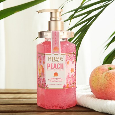 Ailke Elf Perfume Honey Peach/Avocado Snow White  Nourishing Scrub Body Spa Cleansing Shower Gel