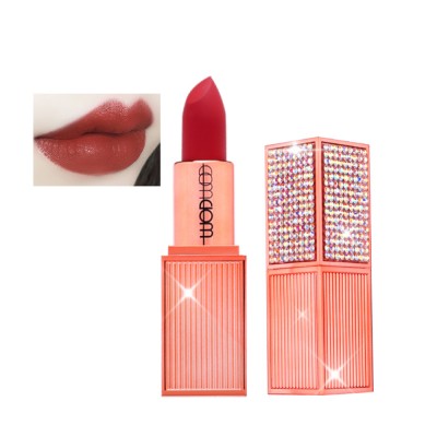 WODWOD new own brand makeup matte flash square shiny long lasting waterproof diamond lipstick